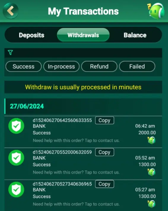 GOGORUMMY WITHDRAWAL PROOF SCREENSHOT OFFICIAL