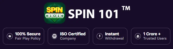 SPIN 101 YONO APP IS REAL AND GENUNE GAME